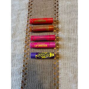 Lip Smacker and Taste Beauty Lip Balm Lot 5 Pieces Uncommon Scents